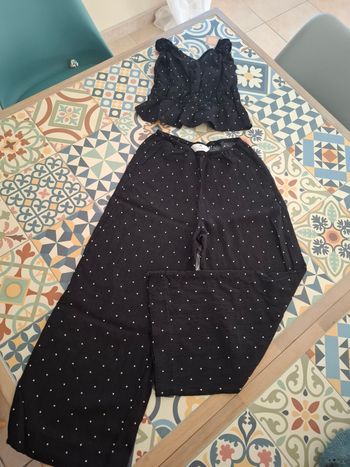 Pantalon fluide + crop top