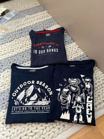 Lot de trois tee shirts manches longues neufs Kiabi