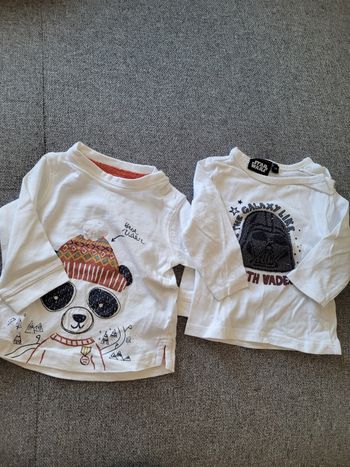2 t-shirts manche longue