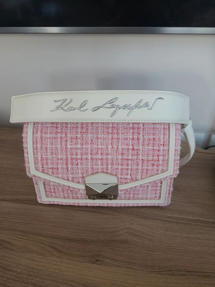 Sac à main Karl Lagerfeld Rose modele "style boucle shoulder bag" - photo numéro 3