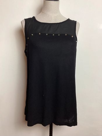 Débardeur noir avec voilage Stradivarius 36