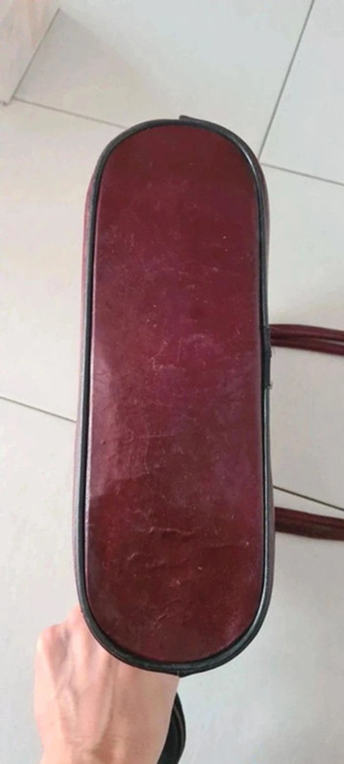 Sac porté épaule + porte monnaie assorti 100% cuir - photo numéro 4