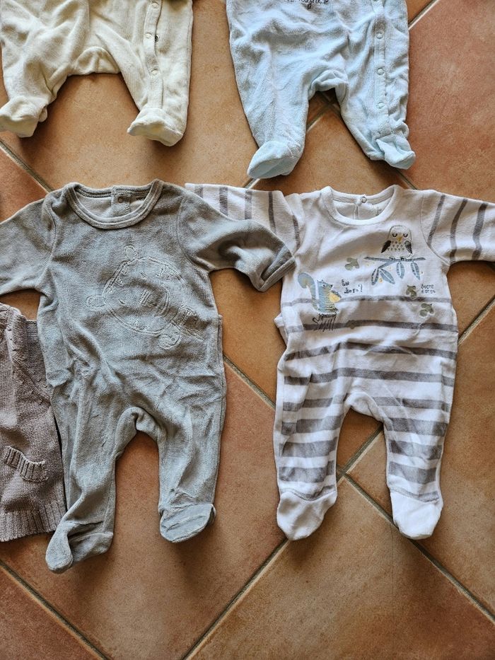Lot 1 mois garcon pyjamas bodies pantalon tee shirt - photo numéro 6