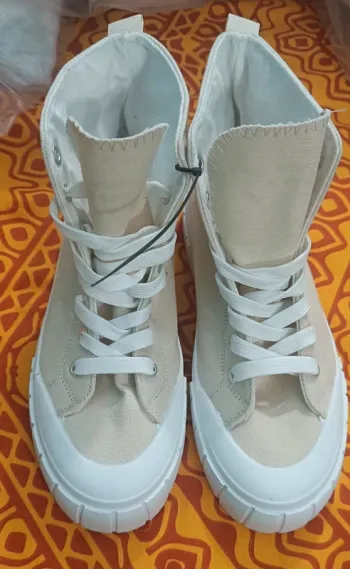Baskets montantes beige 38