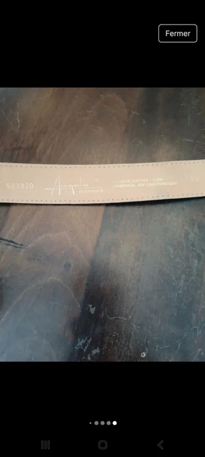 Ceinture homme Angelo de Lombardi cuir 85cm - photo numéro 19