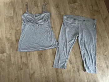 Tchibo ensemble pyjama été gris femme, taille 38/40