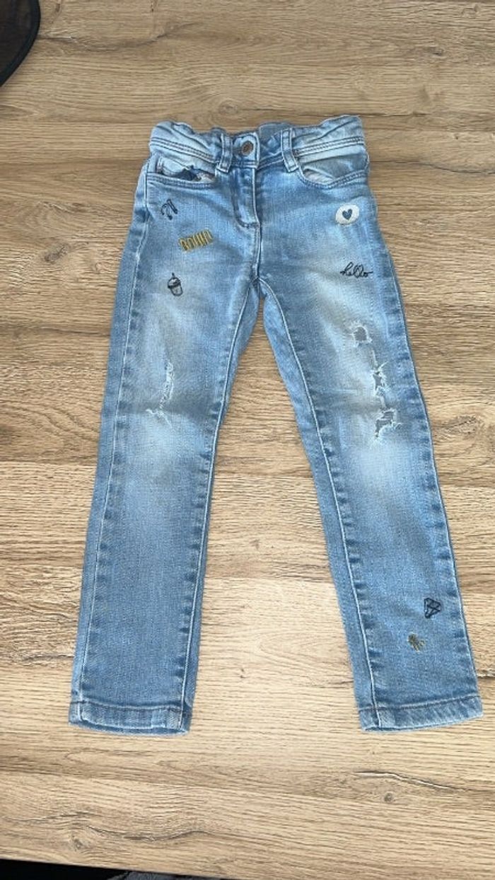 Jeans motif réglable à la taille fille taille 4 ans Tape à l’œil TAO