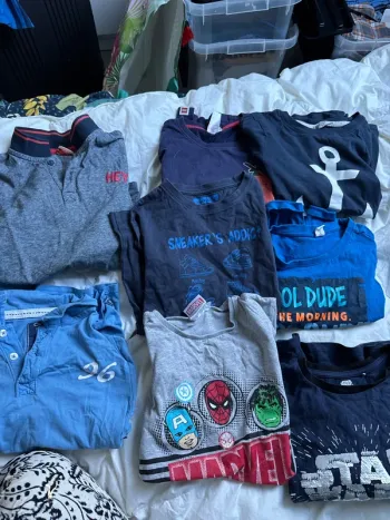 Lot tee shirt manches courtes 8 ans garçon