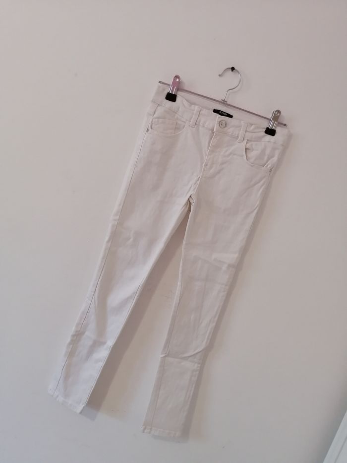 Pantalon blanc slim 10ans - photo numéro 3