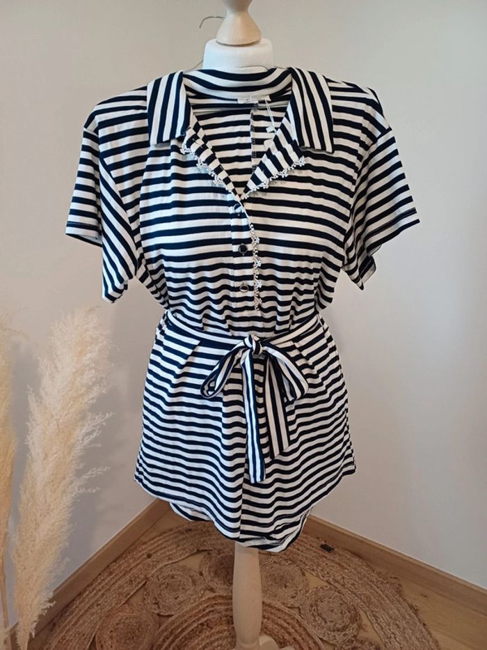 Combishort rayée neuve Kilky taille S/M 36/38 - photo numéro 7