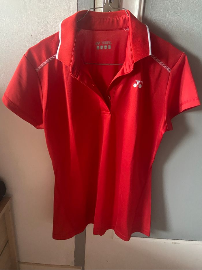 Polo rouge femme Yonex Taille L