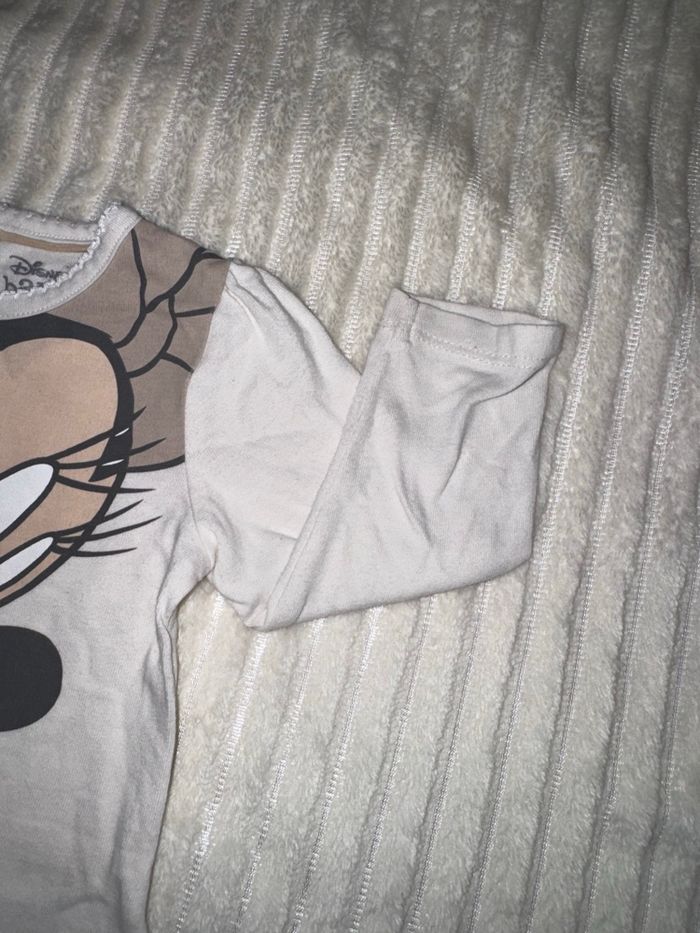 Top manche longue - blanc et marron - Disney Baby - 6 mois - excellent état - photo numéro 7