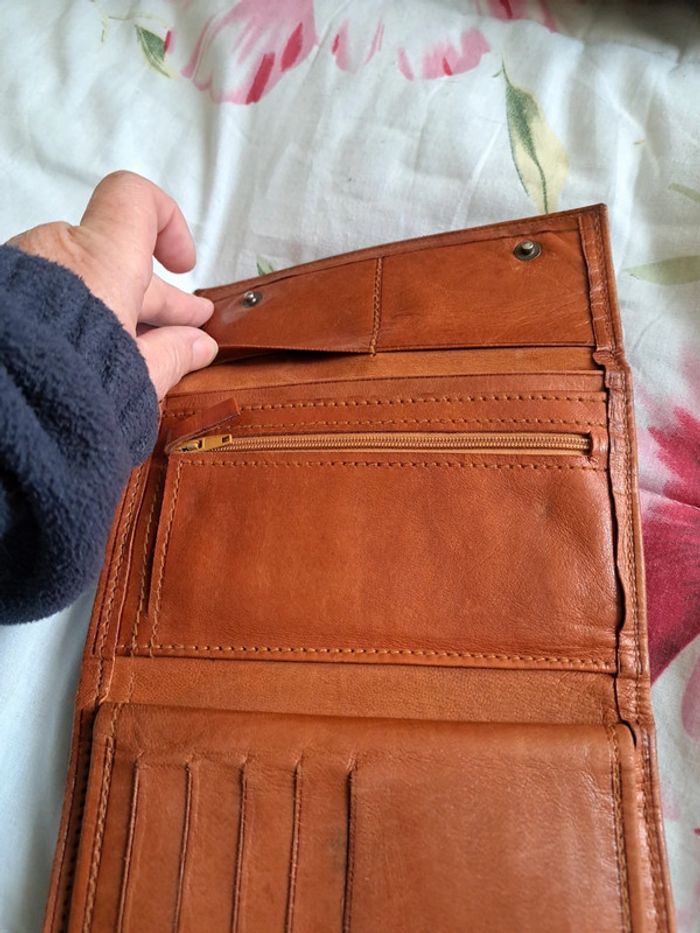 Compagnon/porte monnaie cuir - photo numéro 5
