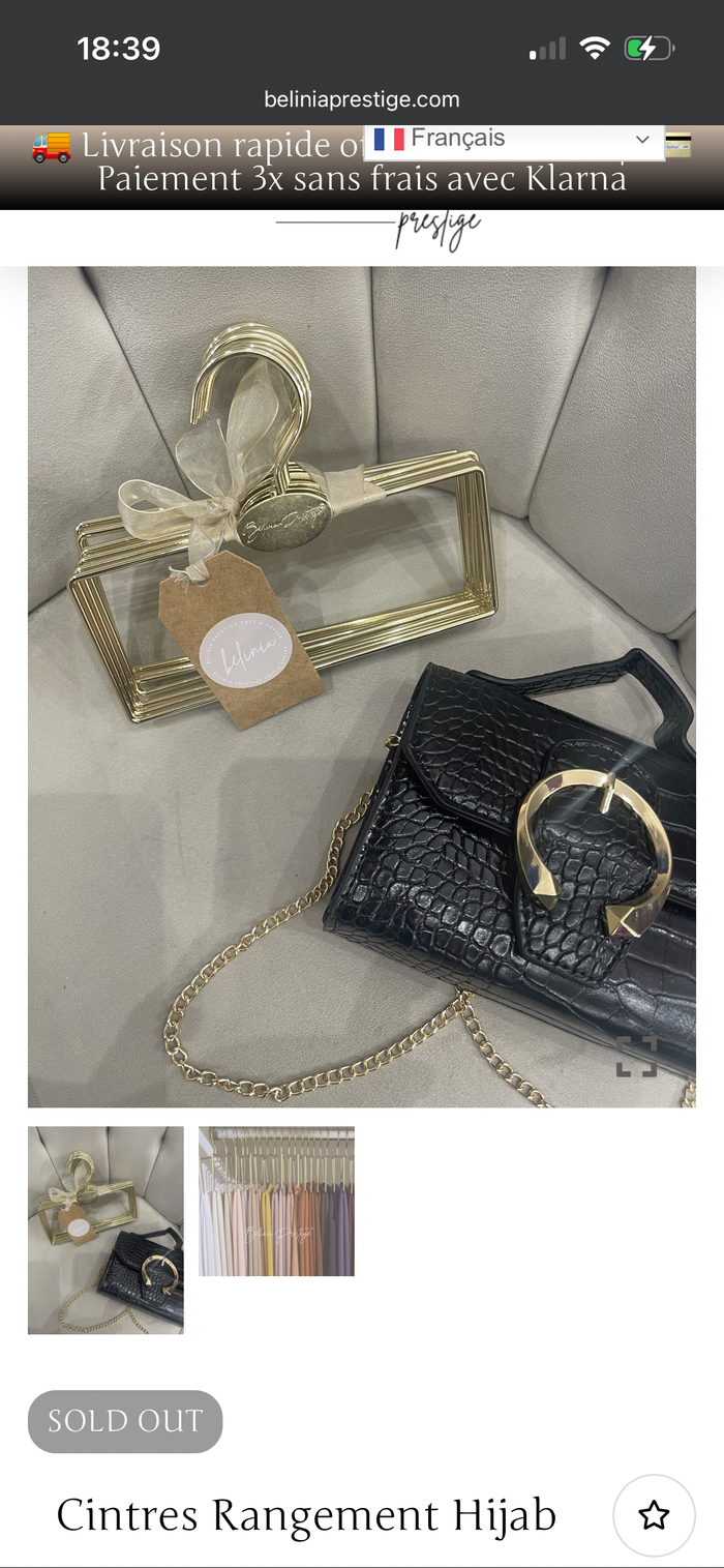 1 cintre doré - photo numéro 3