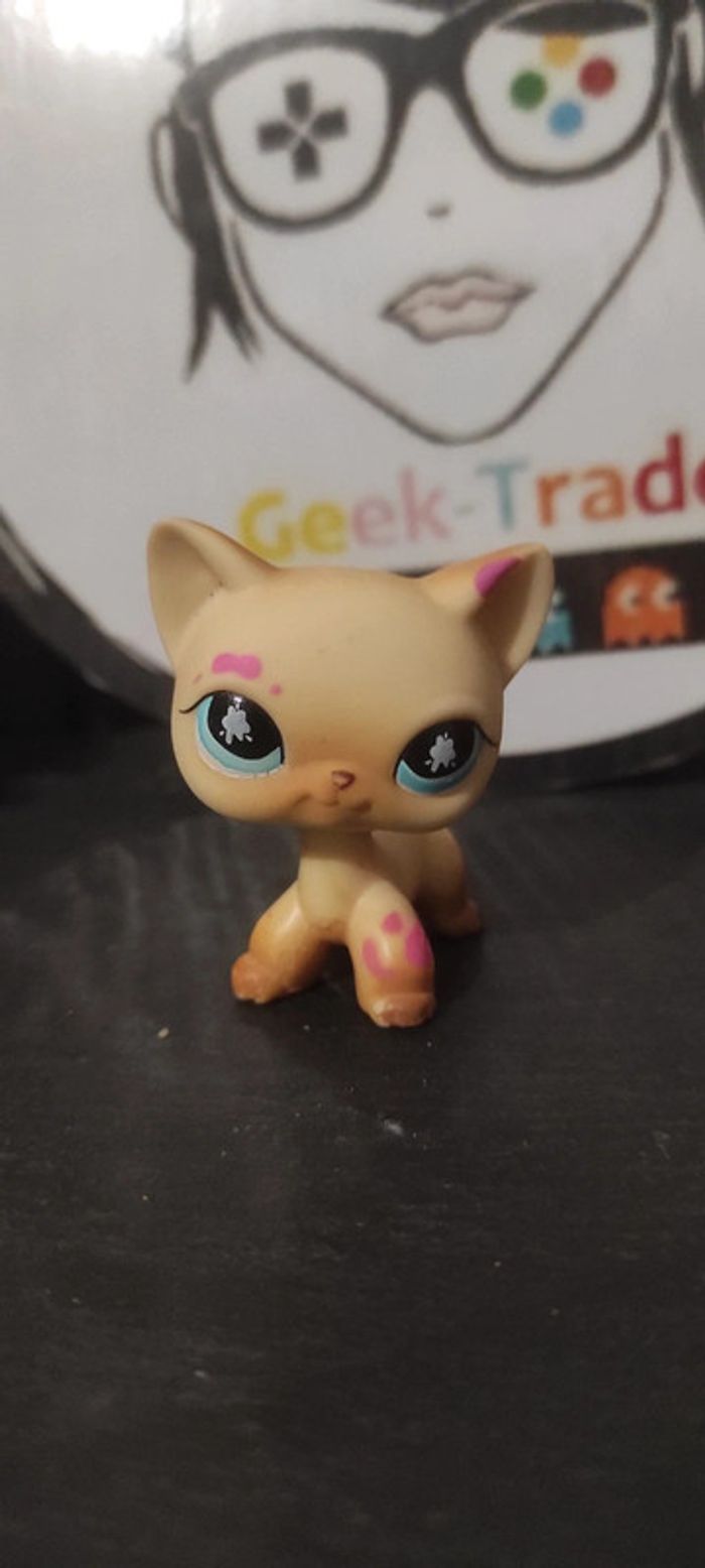Littlest Petshop LPS chat europeen 816 cat european Authentic Shorthair Pink - photo numéro 2
