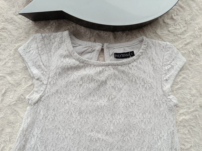 Robe de fête anniversaire mariage Noël baptême Fille 5 ans broderie fleurs In Extenso - photo numéro 3