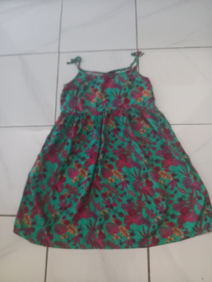 Robe d ete fille a bretelle taille 12 ans en coton marque kiabi - photo numéro 4