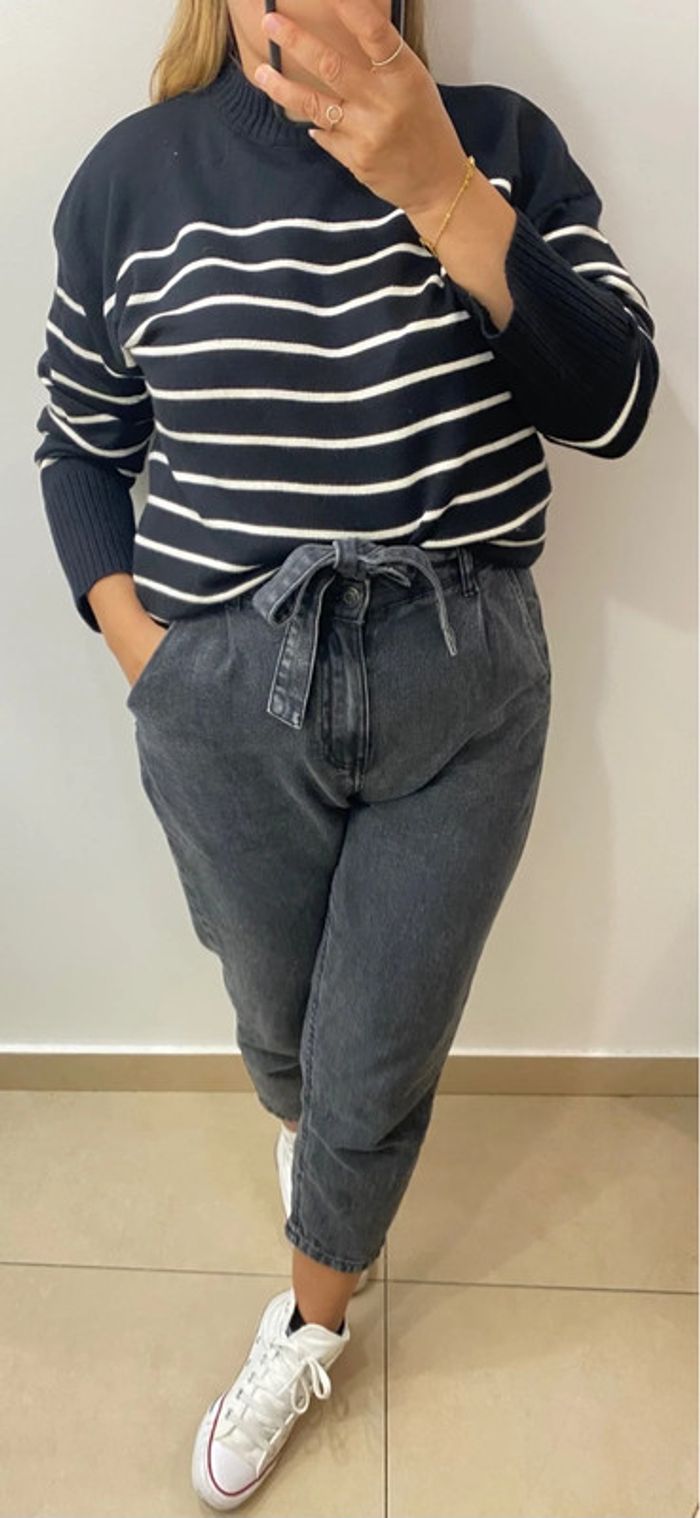 Superbe Pull Rayée Taille M-L - photo numéro 3