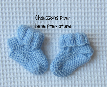 Chaussons pour bébé prématuré en néonatalogie