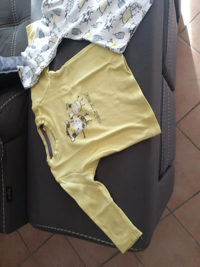 2 tee-shirt manches longues 6 mois - photo numéro 2