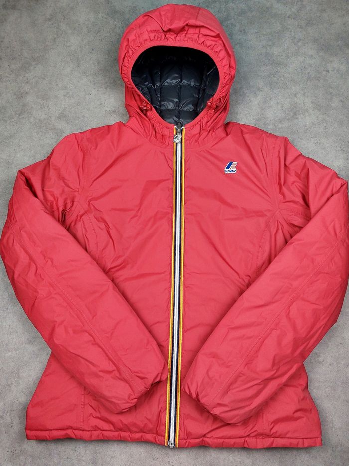 K-way reversible gris fonce et rouge fonce taille S