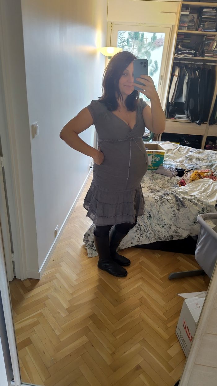 Robe maternité grise - photo numéro 5