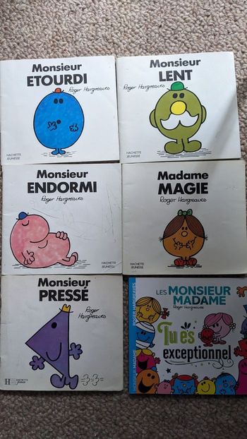Lot de 6 monsieur madame
