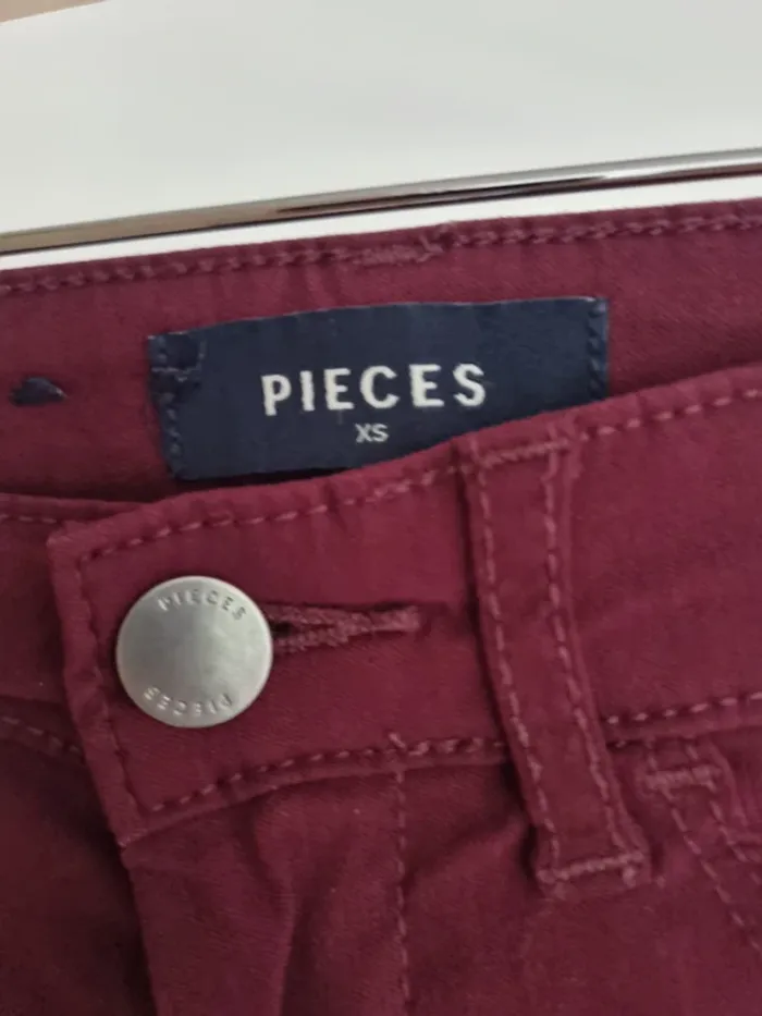 Pantalon skinny bordeaux - photo numéro 4