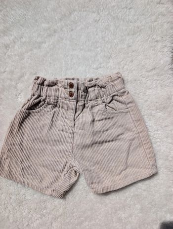 Short beige côtelé 6 mois
