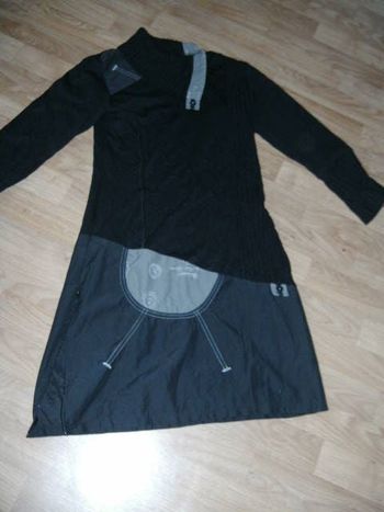 Robe CACHE CACHE noire empiècements marrons taille 38 TBE