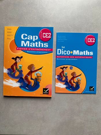Cahier fichier maths CE2 Hatier 176 pages + dico