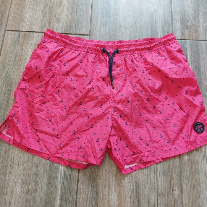 Short de bain Fresh taille XXL rose avec ancre marine