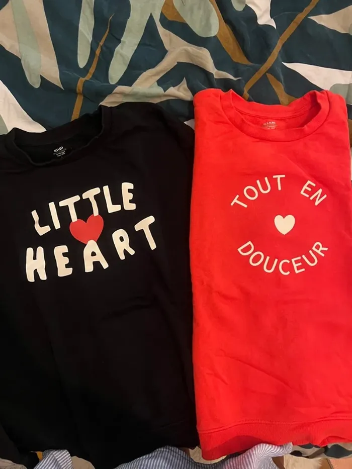 Lot de 2 pull Kiabi amour taille L