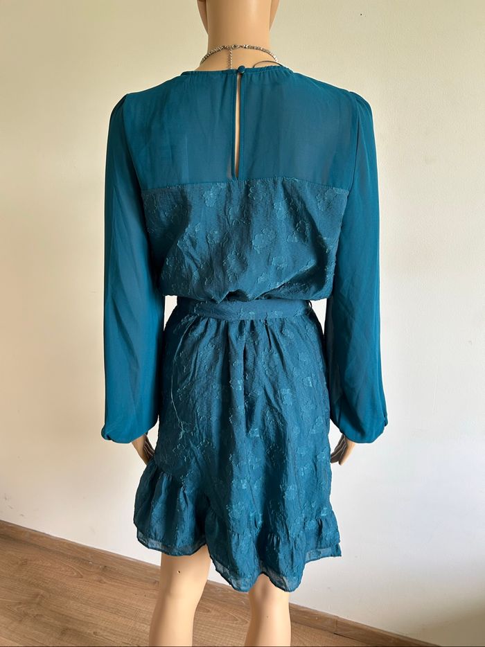 Robe bleue canard neuve à manches longues Naf Naf taille 40 (valeur 75€) - photo numéro 5