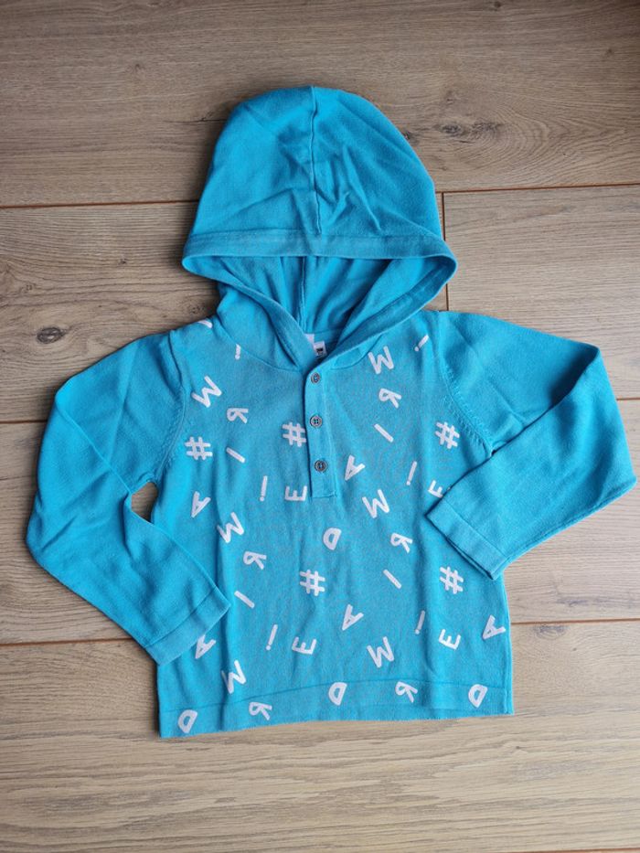 Pull bleu turquoise 3 ans