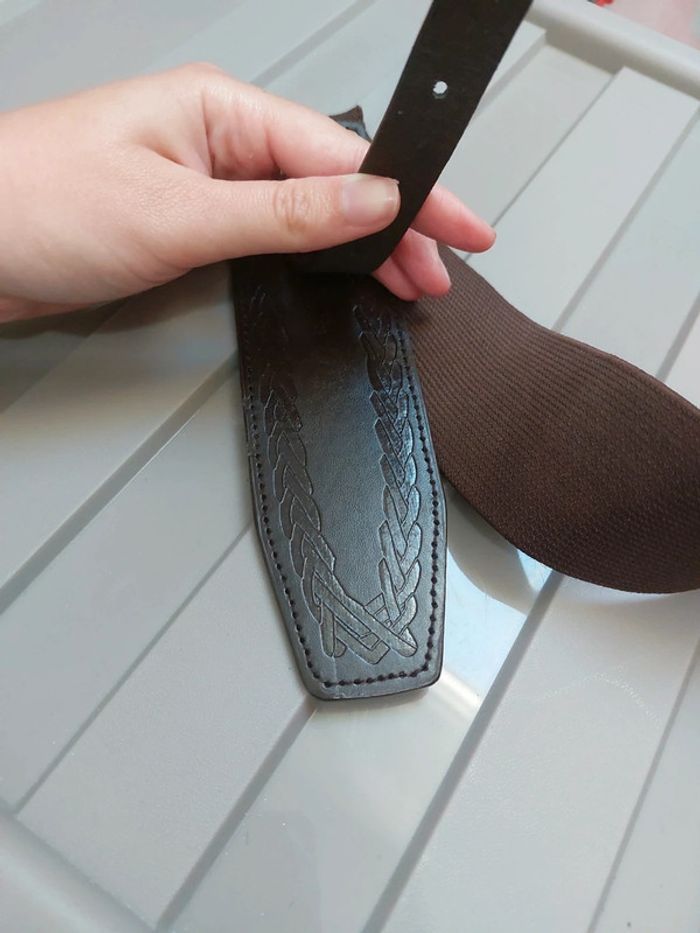 Magnifique ceinture marron vintage - photo numéro 9