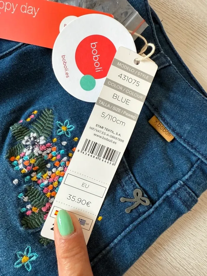 Magnifique jupe en jeans Boboli 5 ans neuve - photo numéro 5