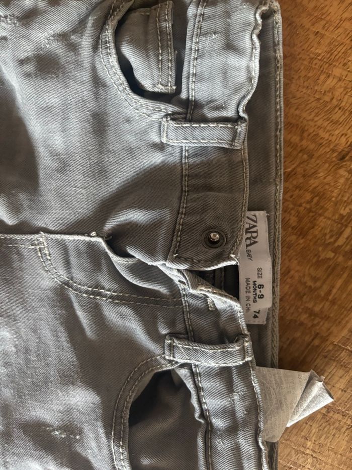 Jean Slim ZARA Baby Boy Gris T.74 (6-9 Mois) - Souple & Confort - photo numéro 4