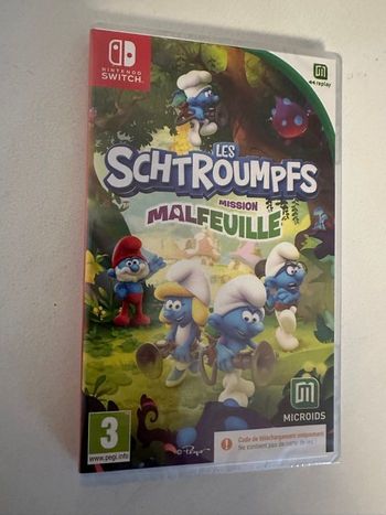 Jeu Nintendo switch les schtroumpfs neuf avec étiquette sous blister 
