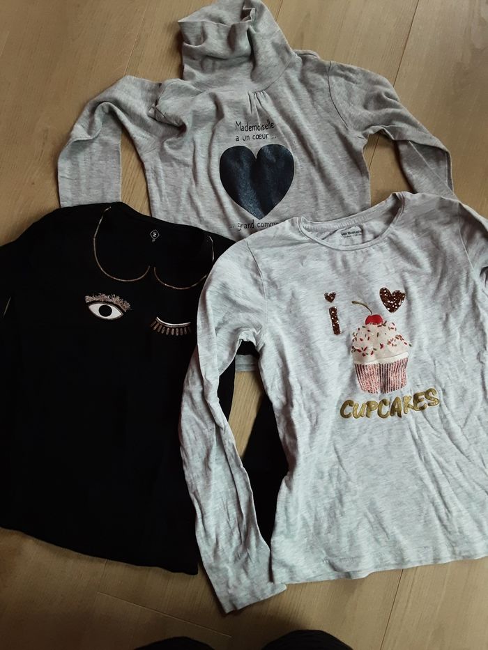 Lot tee shirt manche longue 10ans