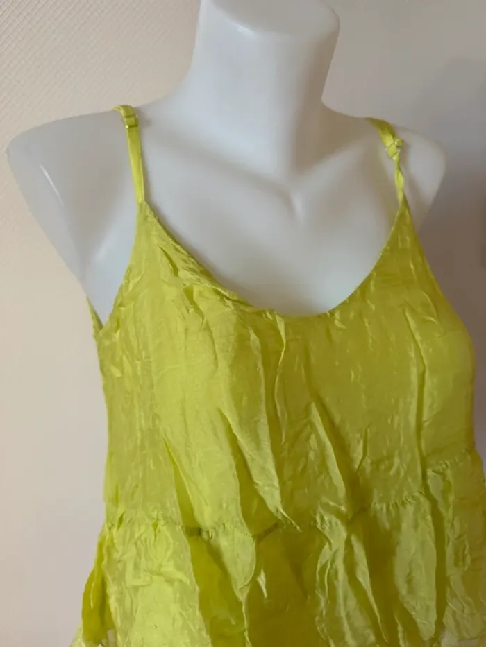 Débardeur vert neuf sans étiquette taille XS b.yu - photo numéro 2