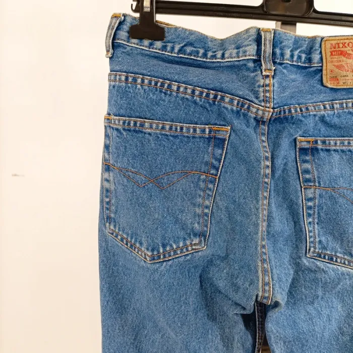 Jean droit vintage Nixon & Co taille 40 bleu 100% coton taille haute authentique A1468 - photo numéro 9