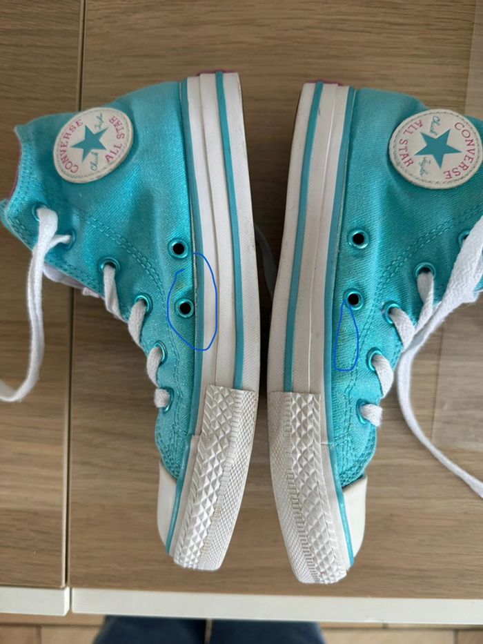 Converse All Star Chuck Taylor metallic blue junior P33 - photo numéro 3