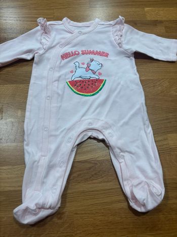 Pyjama coton orchestra 1 mois fille