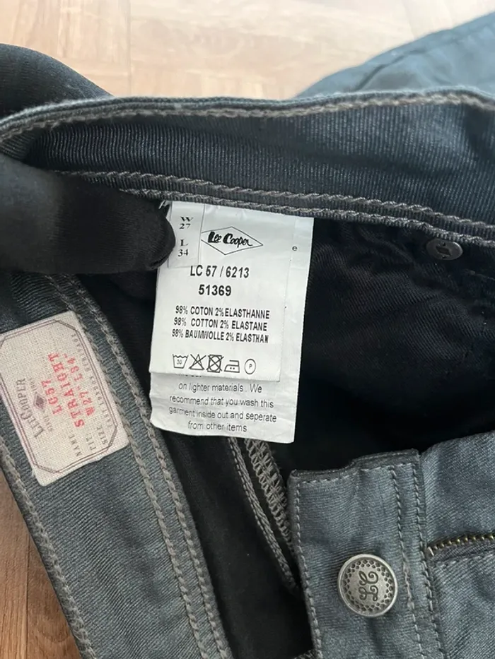 Pantalon jean gris satin W27 L34 Lee Cooper - photo numéro 5