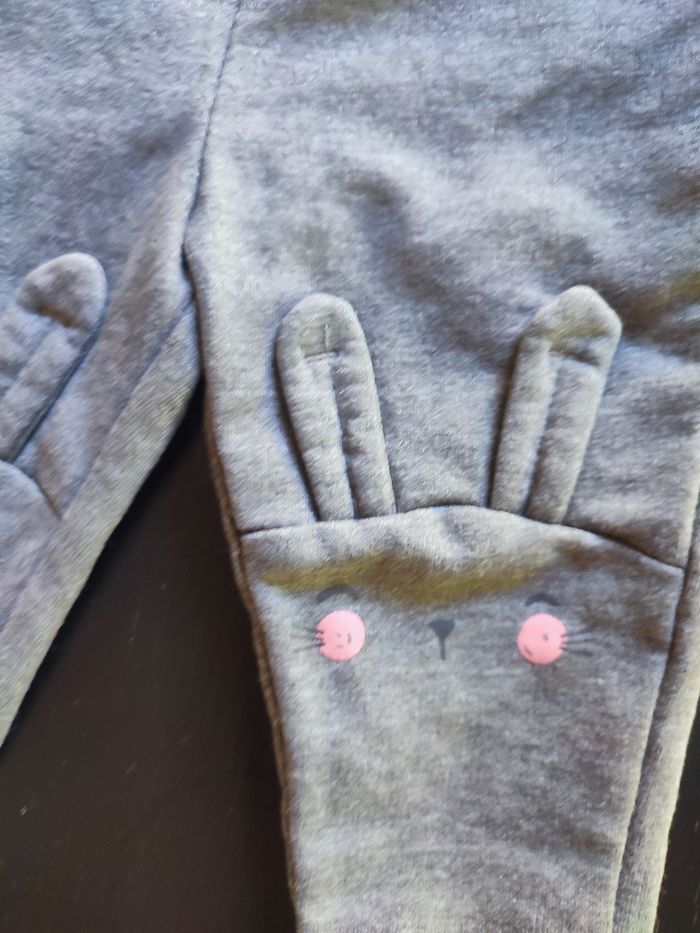 Legging lapin gris 2-4 mois h&m - photo numéro 3