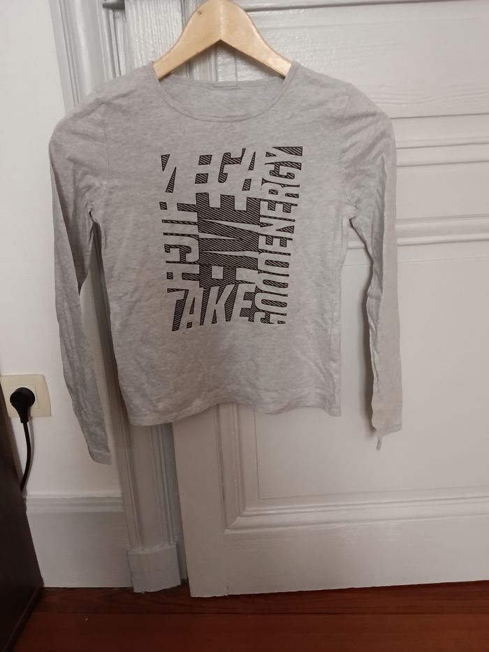 Maillot de corps gris chiné et noir