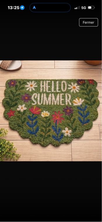 Tapis demi lune  Hello Summer  Home collection neuf