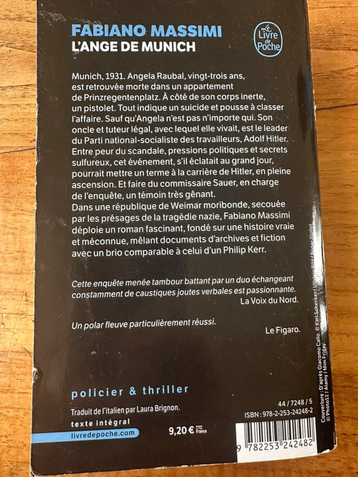 Livre L’Ange de Munich de Fabiano Massimi - photo numéro 3