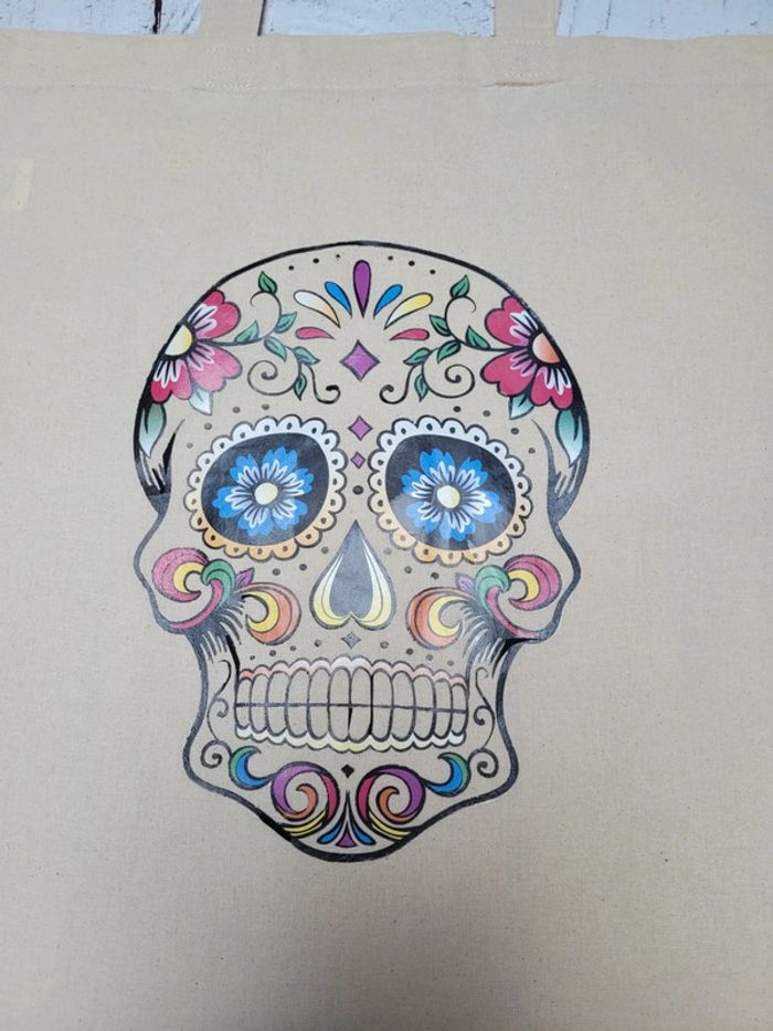 tote bag tête de mort - photo numéro 2